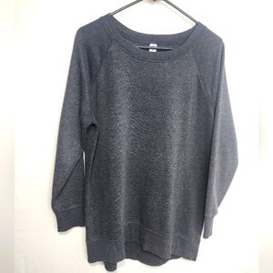 Old Navy Charcoal Gray Crew Tunic Sweater Long Sleeve Men's Dedium